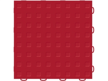 Picture of WeatherTech TechFloor 12in x 12in Solid Floor Tile w- Raised Squares - Red
