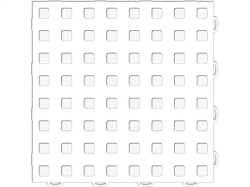 Picture of WeatherTech TechFloor 12in x 12in Solid Floor Tile w- Raised Squares - White