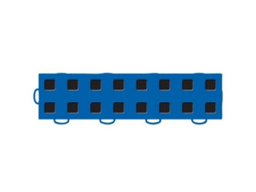 Picture of WeatherTech TechFloor - 3in x 12in TilesLeft Loop Blue-Black - Blue-Black