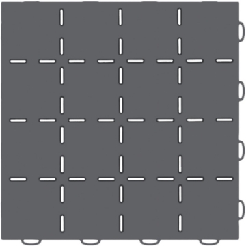 Picture of WeatherTech TechFloor - 3in x 12in TilesLeft Loop - Dark Grey-Black
