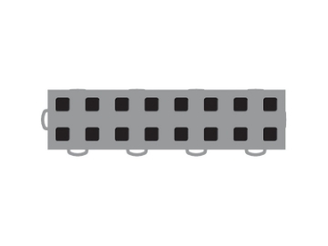 Picture of WeatherTech TechFloor - 3in X 12in TilesLeft Loop - Grey-Black **Order in Qtys of 10