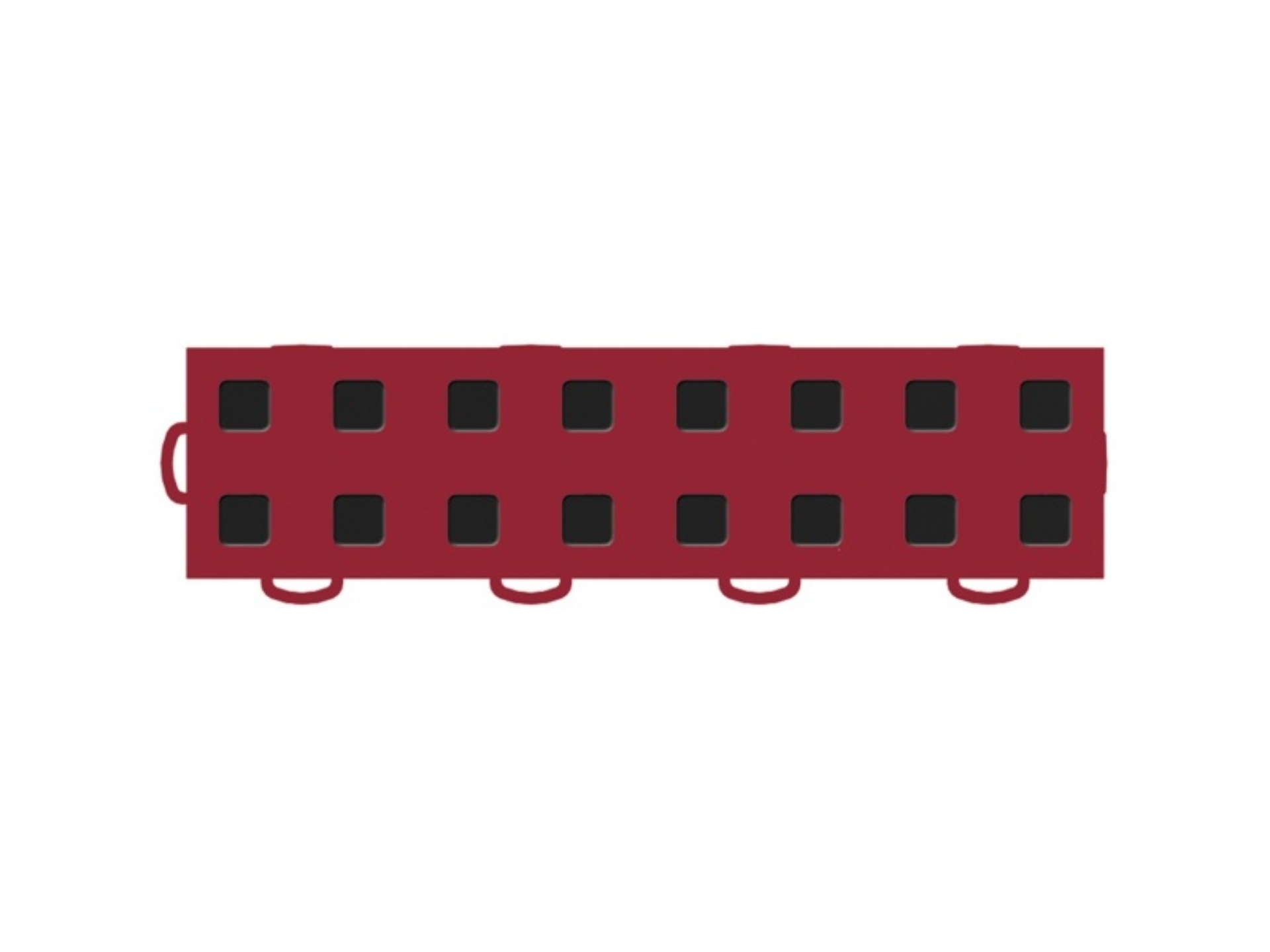 Picture of WeatherTech TechFloor - 3in X 12in TilesLeft Loop - Red-Black **Order in Qtys of 10
