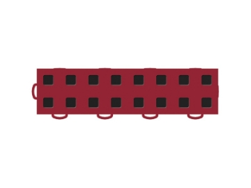 Picture of WeatherTech TechFloor - 3in X 12in TilesLeft Loop - Red-Black **Order in Qtys of 10