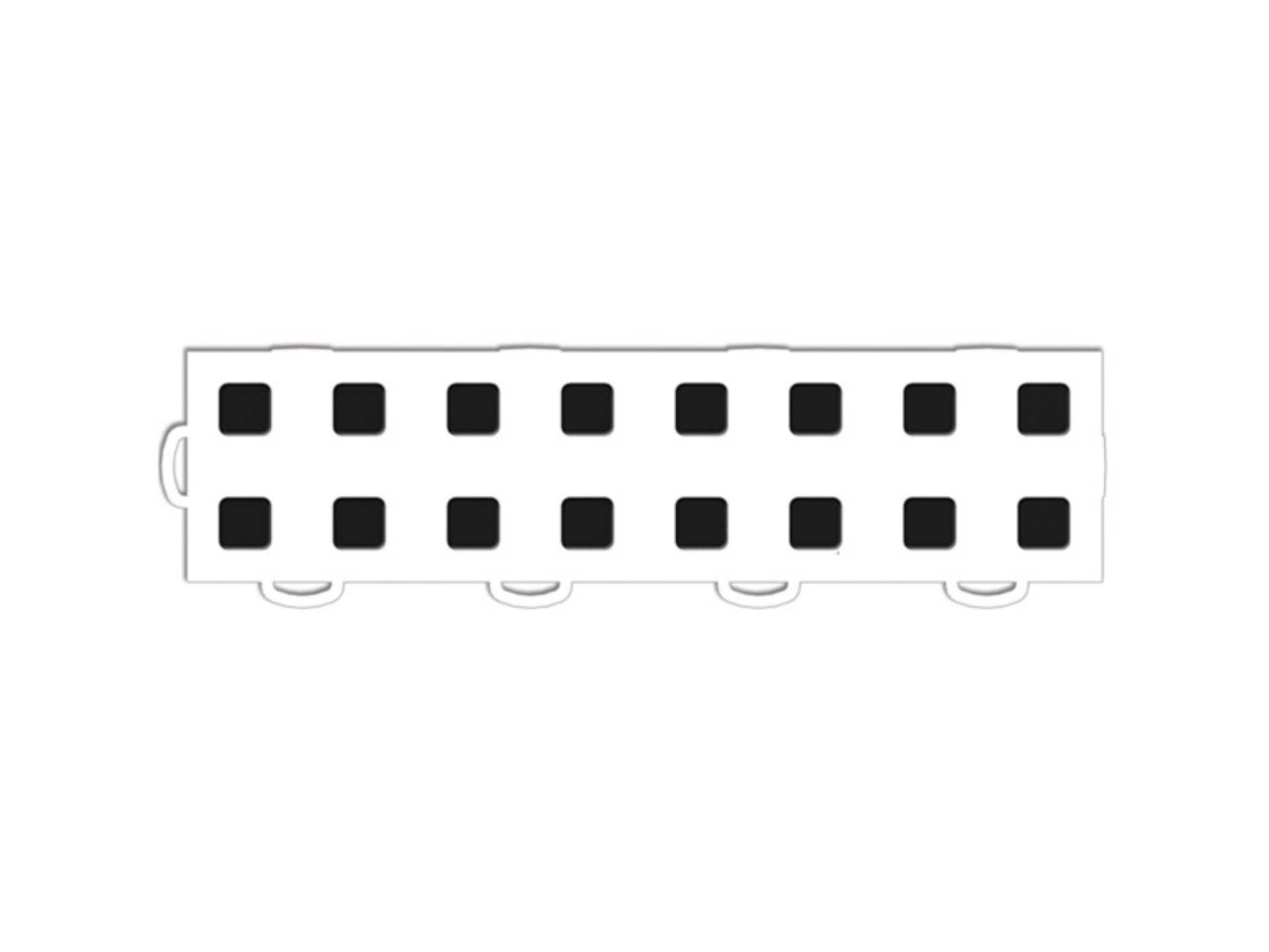 Picture of WeatherTech TechFloor - 3in X 12in TilesLeft Loop - White-Black **Order in Qtys of 10