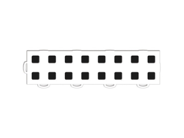 Picture of WeatherTech TechFloor - 3in X 12in TilesLeft Loop - White-Black **Order in Qtys of 10