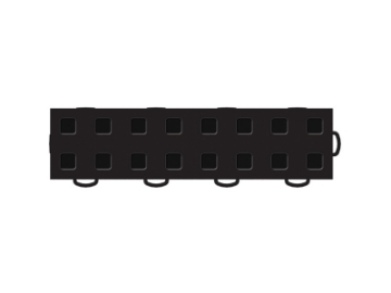 Picture of WeatherTech TechFloor - 3in X 12in TilesRight Loop - Black-Black **Order in Qtys of 10