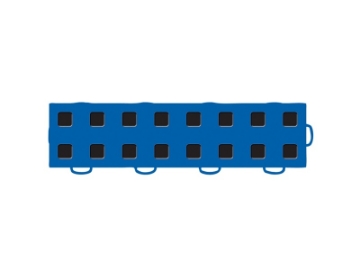 Picture of WeatherTech TechFloor - 3in x 12in TilesRight Loop Blue-Black - Blue-Black