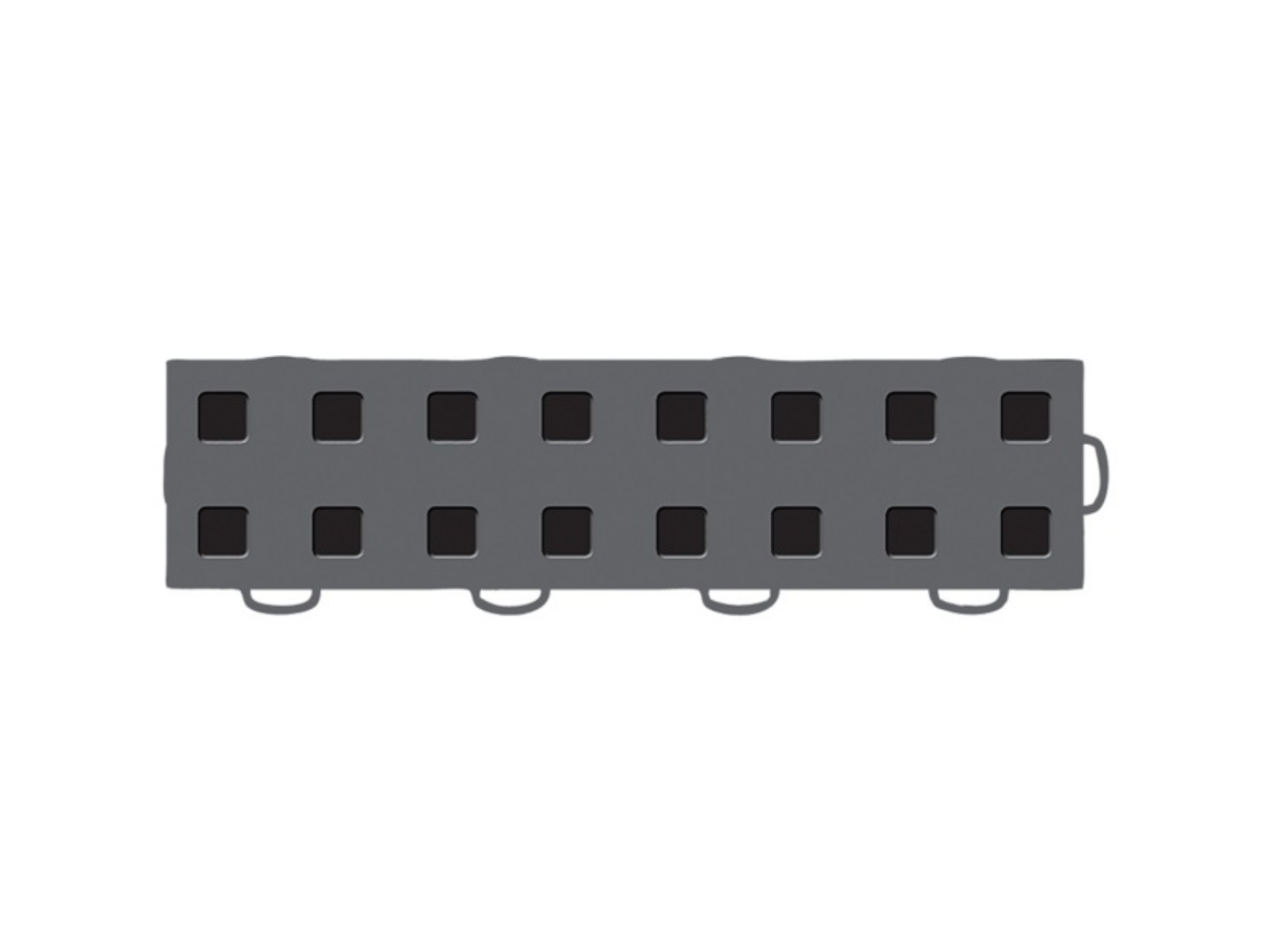 Picture of WeatherTech TechFloor - 3in x 12in TilesRight Loop - Dark Grey-Black