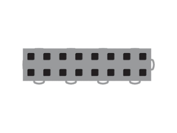 Picture of WeatherTech TechFloor - 3in X 12in TilesRight Loop - Grey-Black **Order in Qtys of 10