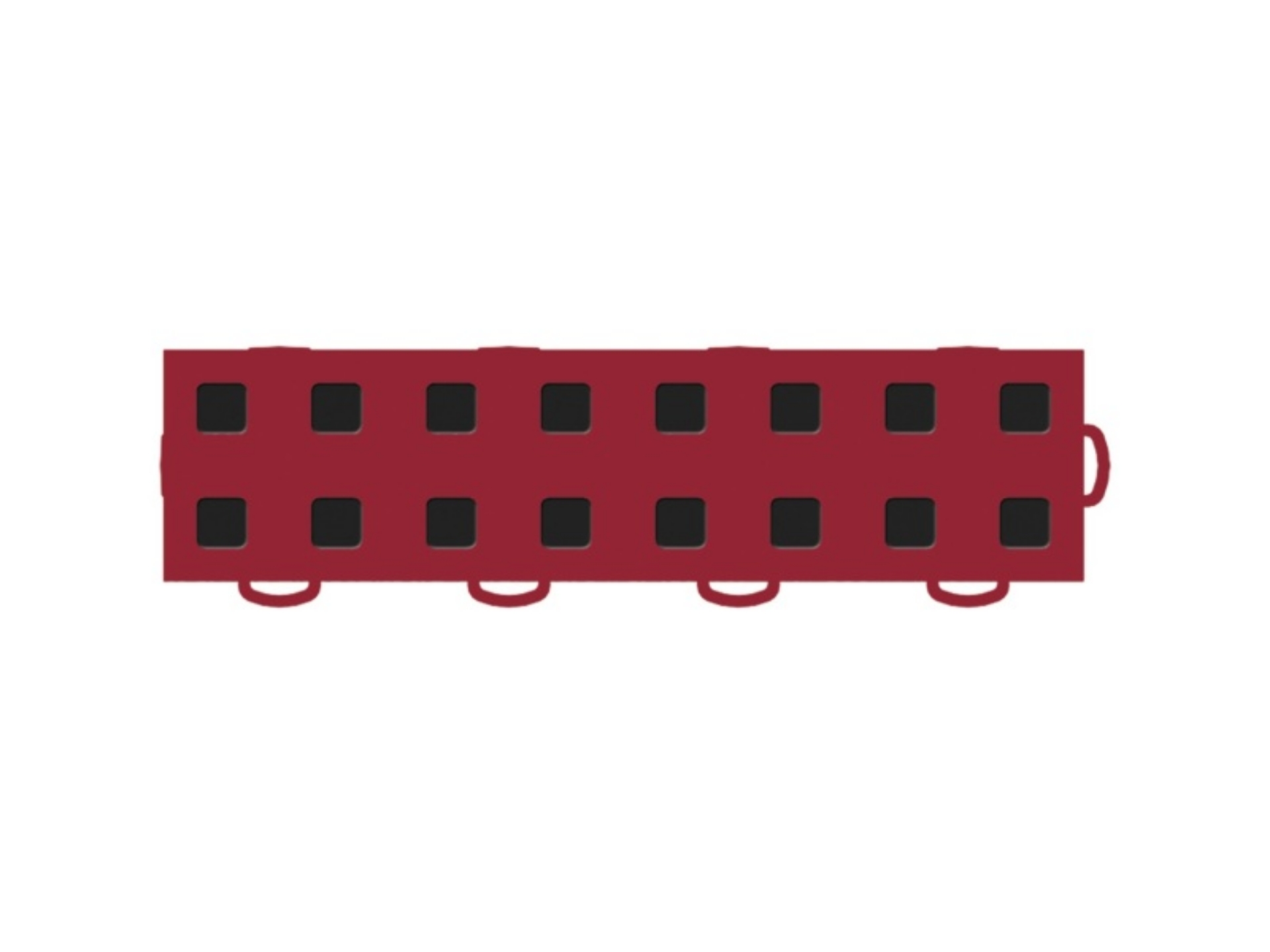 Picture of WeatherTech TechFloor - 3in X 12in TilesRight Loop - Red-Black **Order in Qtys of 10