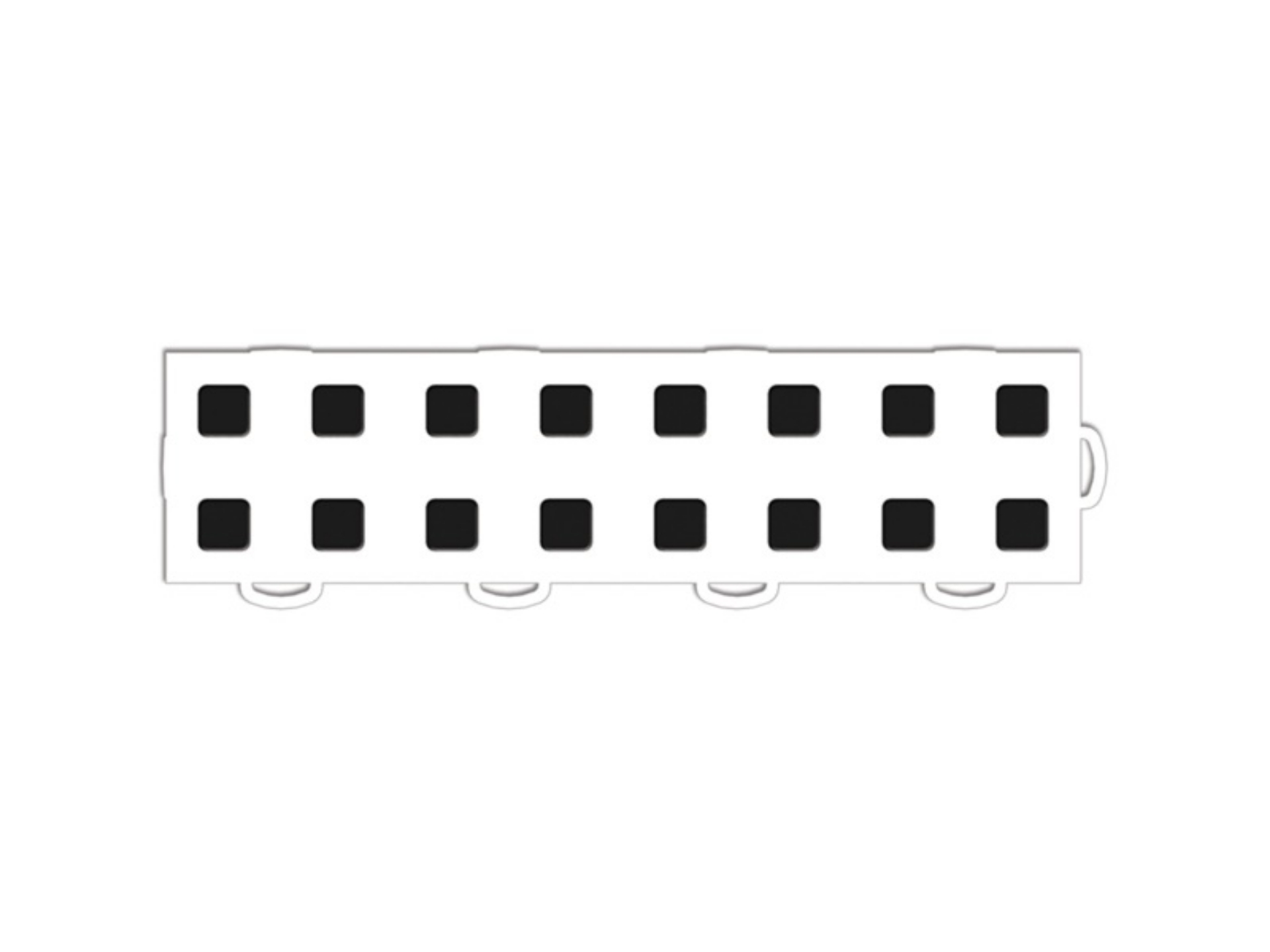 Picture of WeatherTech TechFloor - 3in X 12in TilesRight Loop - White-Black **Order in Qtys of 10