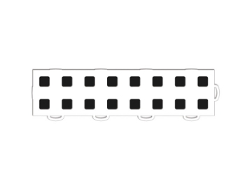 Picture of WeatherTech TechFloor - 3in X 12in TilesRight Loop - White-Black **Order in Qtys of 10