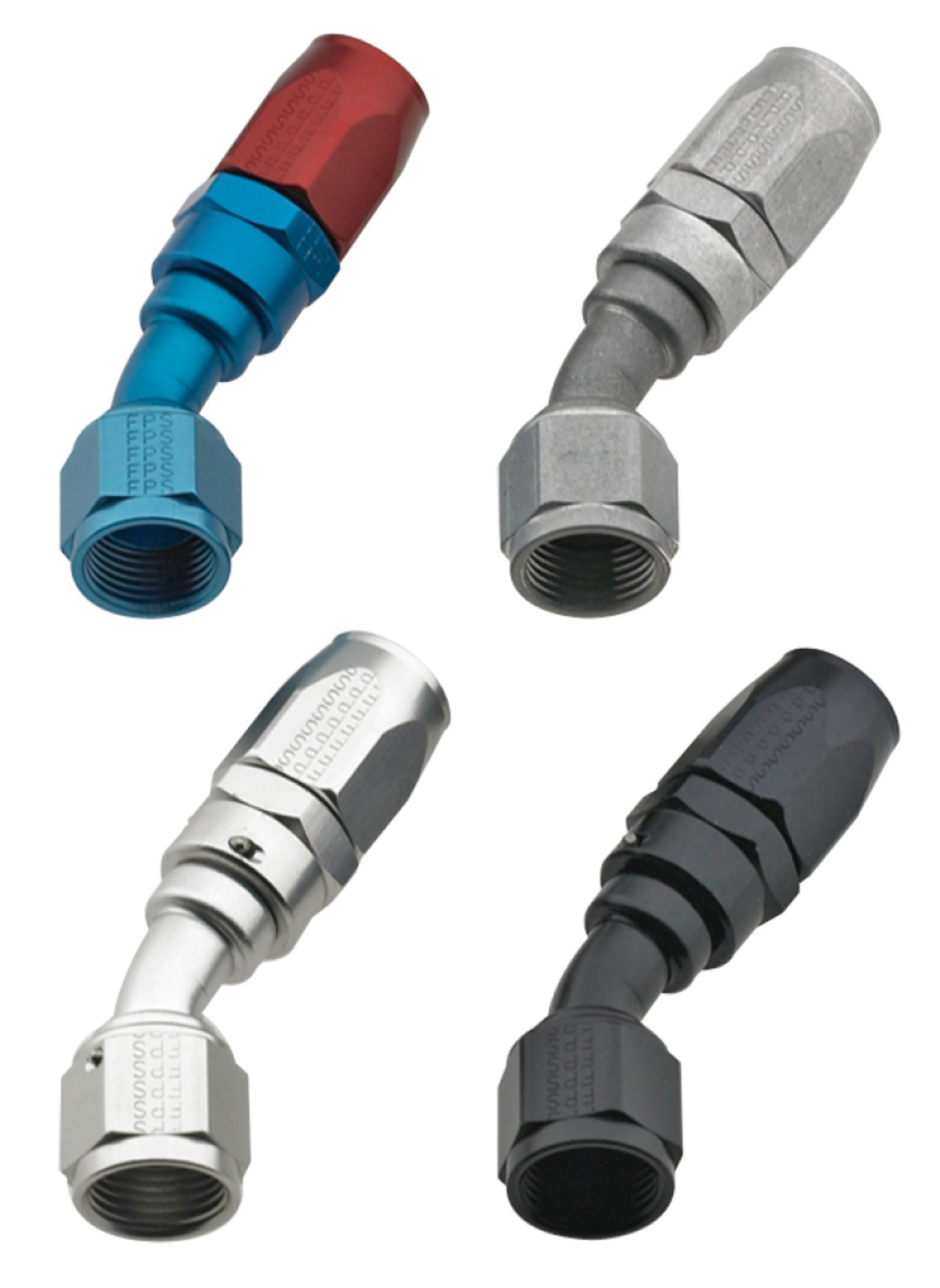Picture of Fragola -10AN x 30 Degree Power Flow Hose End - Blue-Red