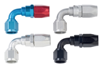 Picture of Fragola -10AN x 90 Degree Power Flow Hose End - Blue-Red