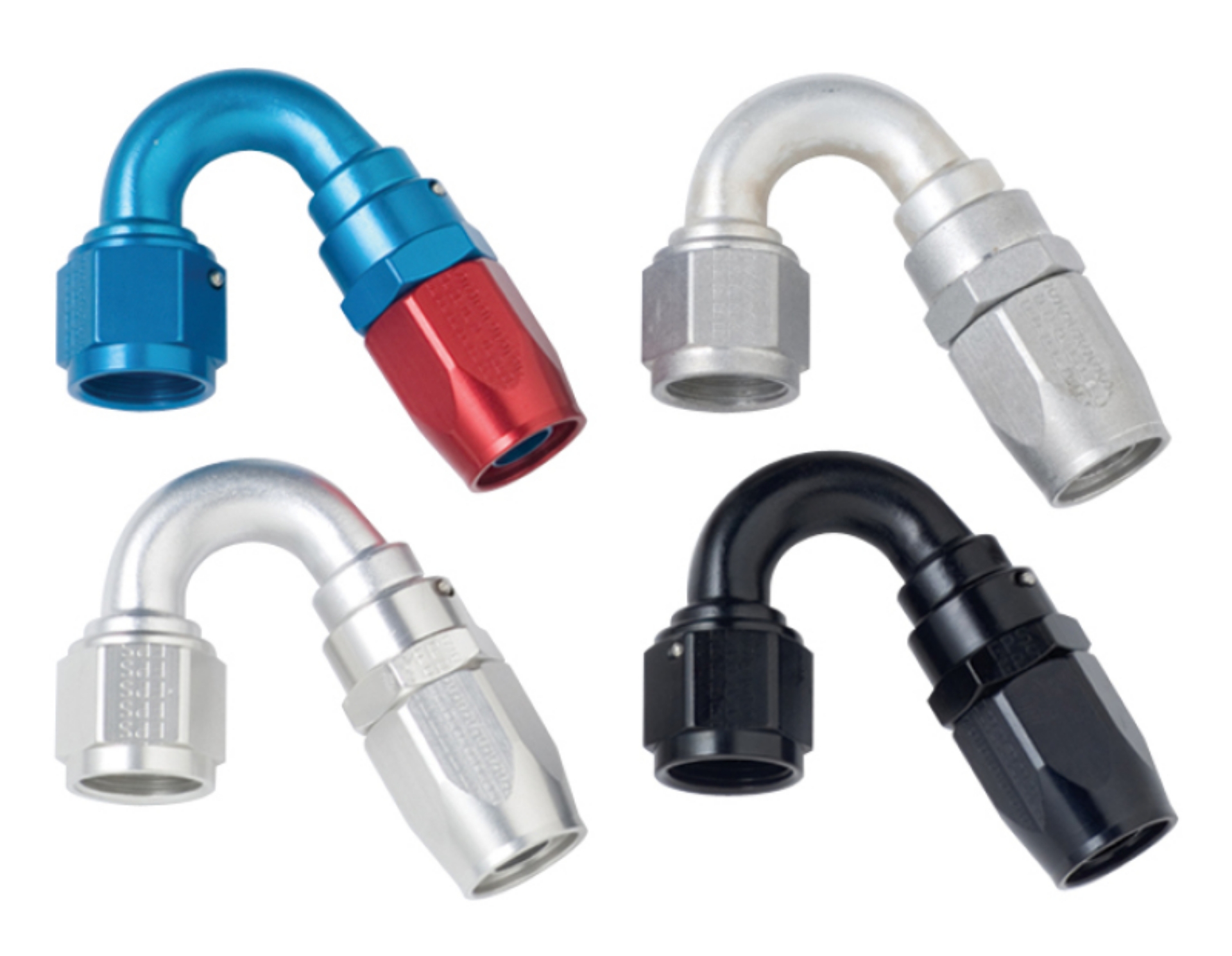 Picture of Fragola -10AN x 150 Degree Power Flow Hose End - Blue-Red