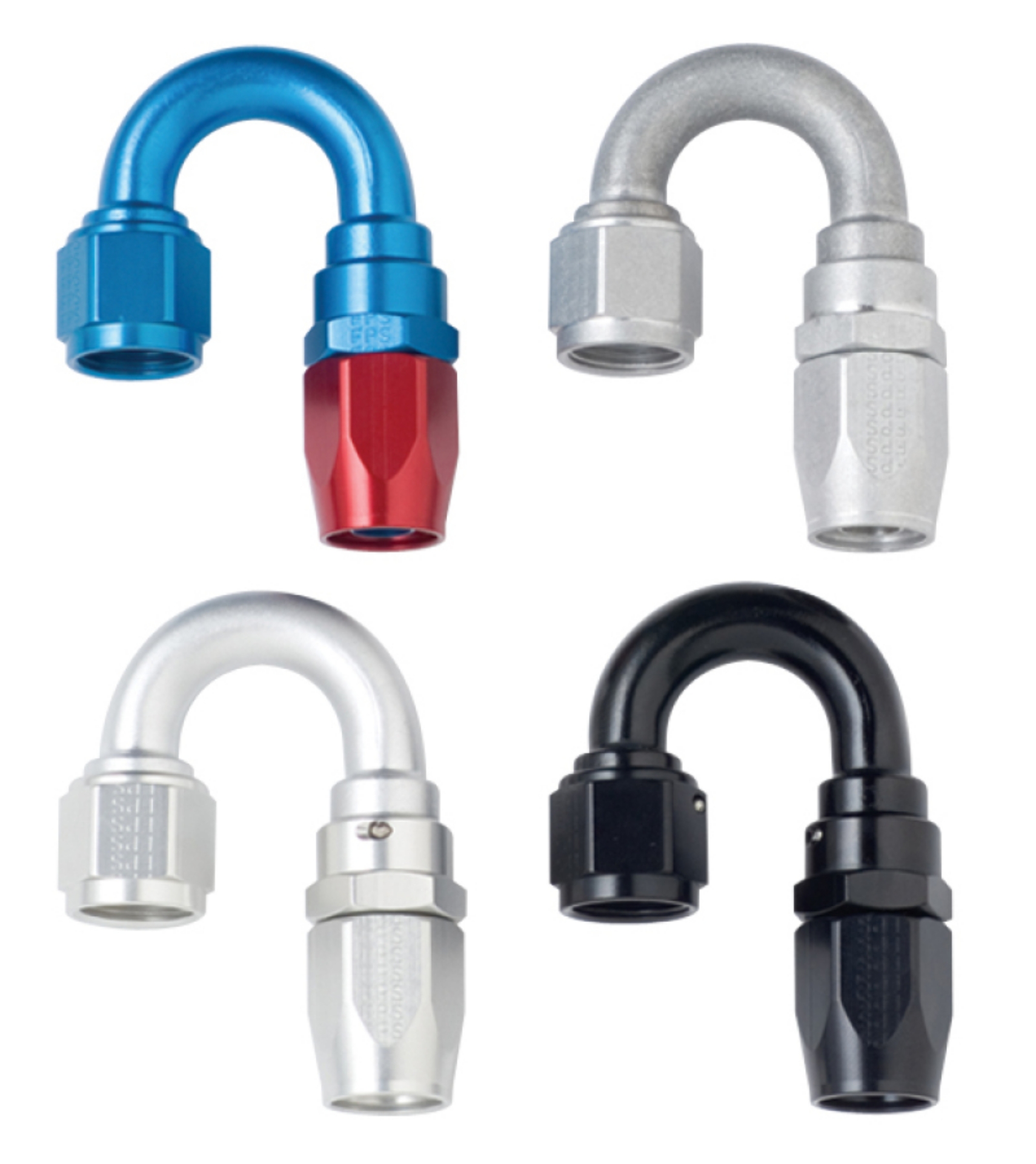 Picture of Fragola -12AN x 180 Degree Power Flow Hose End - Blue-Red