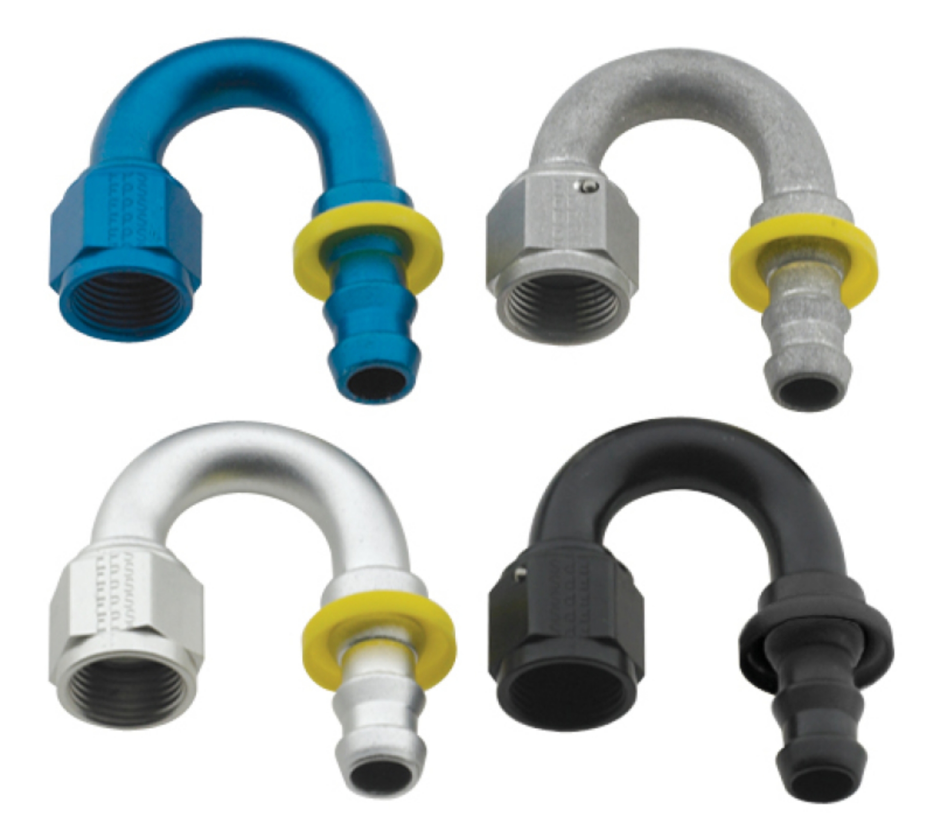 Picture of Fragola -10AN Push-Lite End 180 Degree - Blue