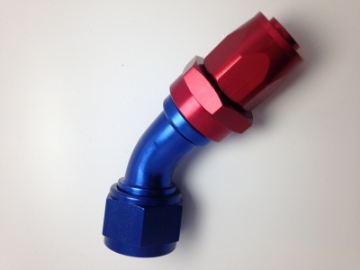 Picture of Fragola -16AN Fem x -12AN Hose 30 Degree Reducing Hose End - Blue-Red