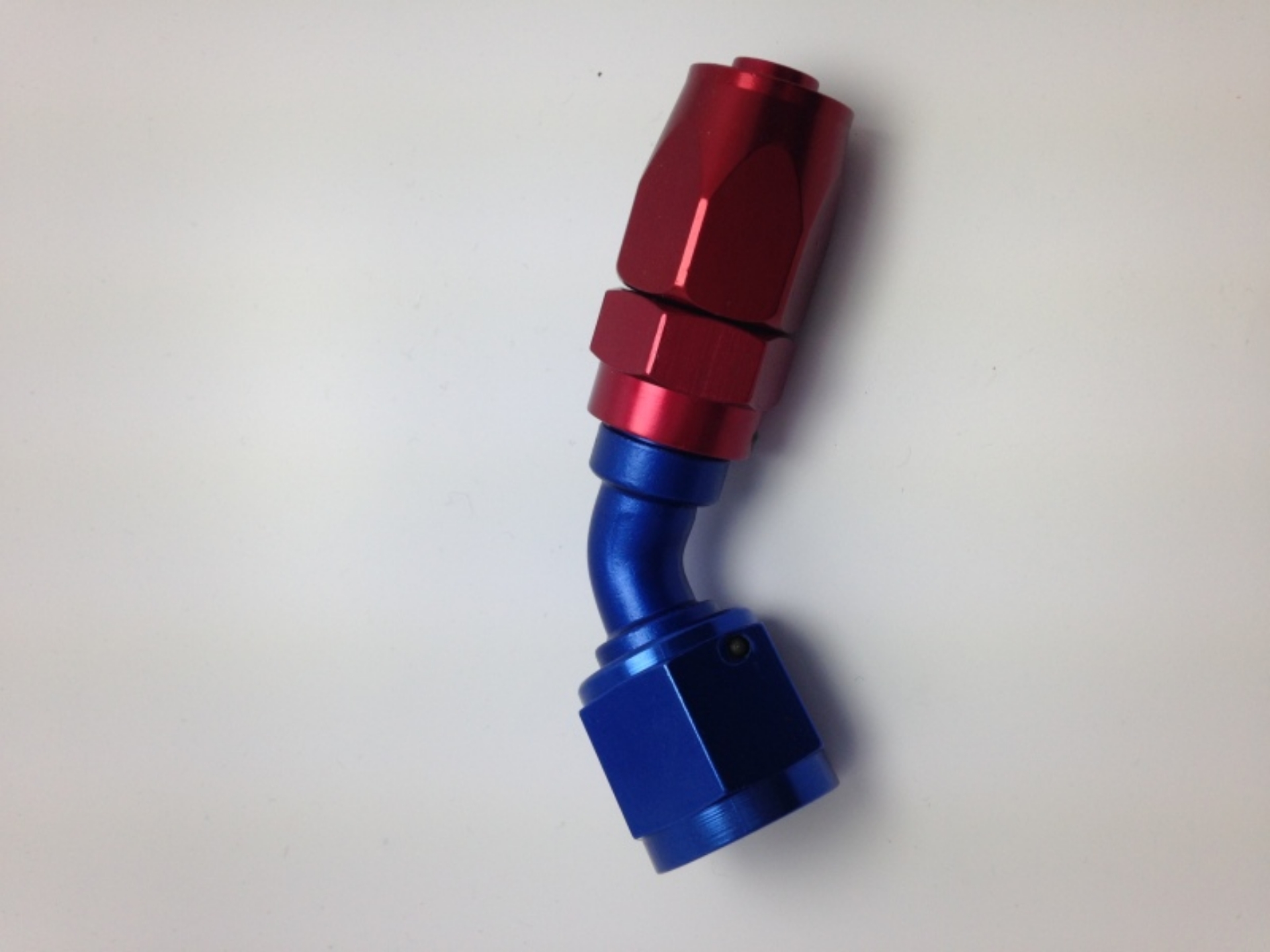 Picture of Fragola -10AN Fem x -8AN Hose 45 Degree Reducing Hose End - Blue-Red