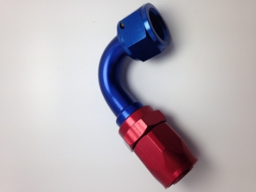 Picture of Fragola -10AN Nut x -12AN Hose Reducing Hose End - Blue-Red 120 Degree