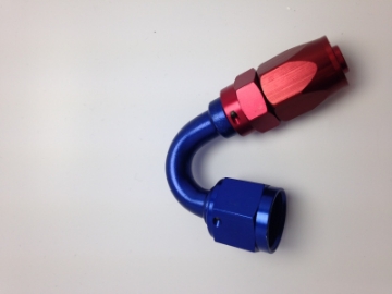 Picture of Fragola -12AN x 150 Degree Pro-Flow Hose End - Blue-Red