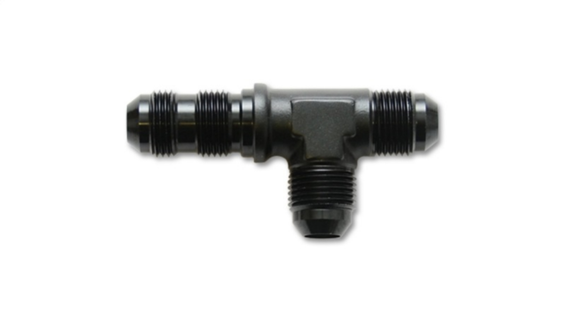 Picture of Vibrant -12AN Bulkhead Adapter Tee on Run Fittings - Anodized Black Only