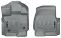 Picture of Husky Liners 15-23 Ford F-150 Super-Super Crew Cab WeatherBeater Grey Front Floor Liners