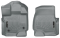 Picture of Husky Liners 15-23 Ford F-150 Super-Super Crew Cab WeatherBeater Grey Front Floor Liners