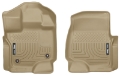 Picture of Husky Liners 15-23 Ford F-150 Super-Super Crew Cab WeatherBeater Tan Front Floor Liners