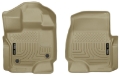 Picture of Husky Liners 15-23 Ford F-150 Super-Super Crew Cab WeatherBeater Tan Front Floor Liners