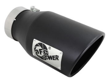 Picture of aFe Diesel Exhaust Tip Bolt On Black 4in Inlex x 6in Outlet x 12in