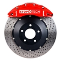 Picture of StopTech 08-10 Audi S5 Front BBK w- Red ST-60 Calipers Drilled 380x32mm Rotors Pads Lines