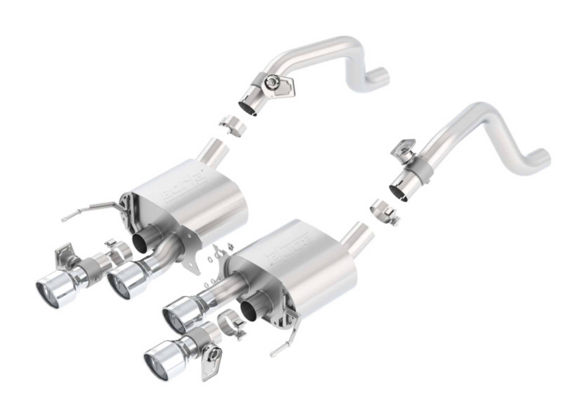 Picture of Borla 2014 Chevrolet Corvette C7 6-2L 8cyl S Type Exhaust w- NPP Dual Mode rear section only