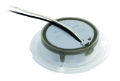 Picture of Hella 0500 Series Slim Line White 12V DC Round Soft LED Courtesy Light w- White Plastic Rim