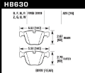 Picture of Hawk 06-10 BMW M5-M6 DC60 Rear Brake Pads