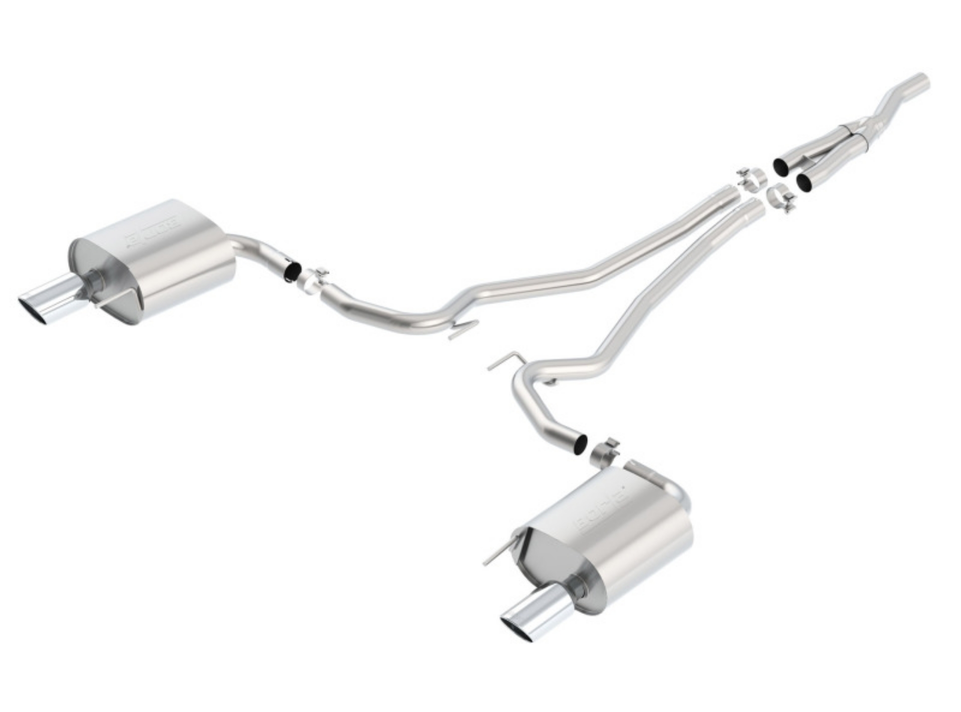 Picture of Borla S Type Cat Back 15-17 Ford Mustang 2-3L EcoBoost MT-AT 2-25in pipe 4in tip