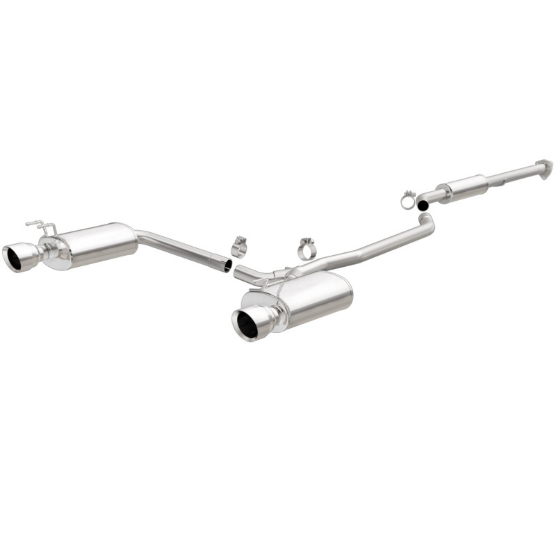 Picture of MagnaFlow Sys C-B 2015 Honda Accord 3-5L V6 2-5in SS Dual Split Rear Polished 4-5 Tip