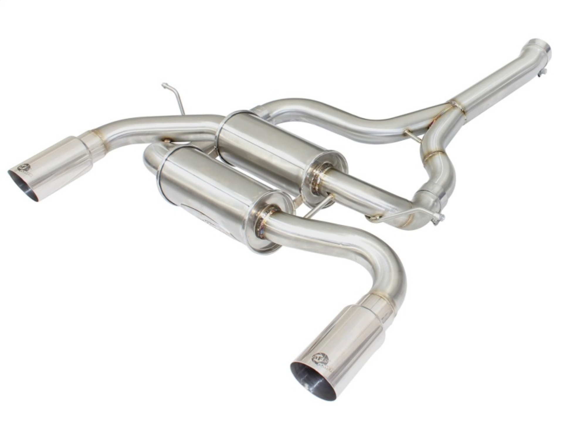 Picture of aFe MACHForce XP SS-304 Polish Tip 2-5in Dia Axle Back Exhaust 12-15 BMW 335i F30 3-0L t
