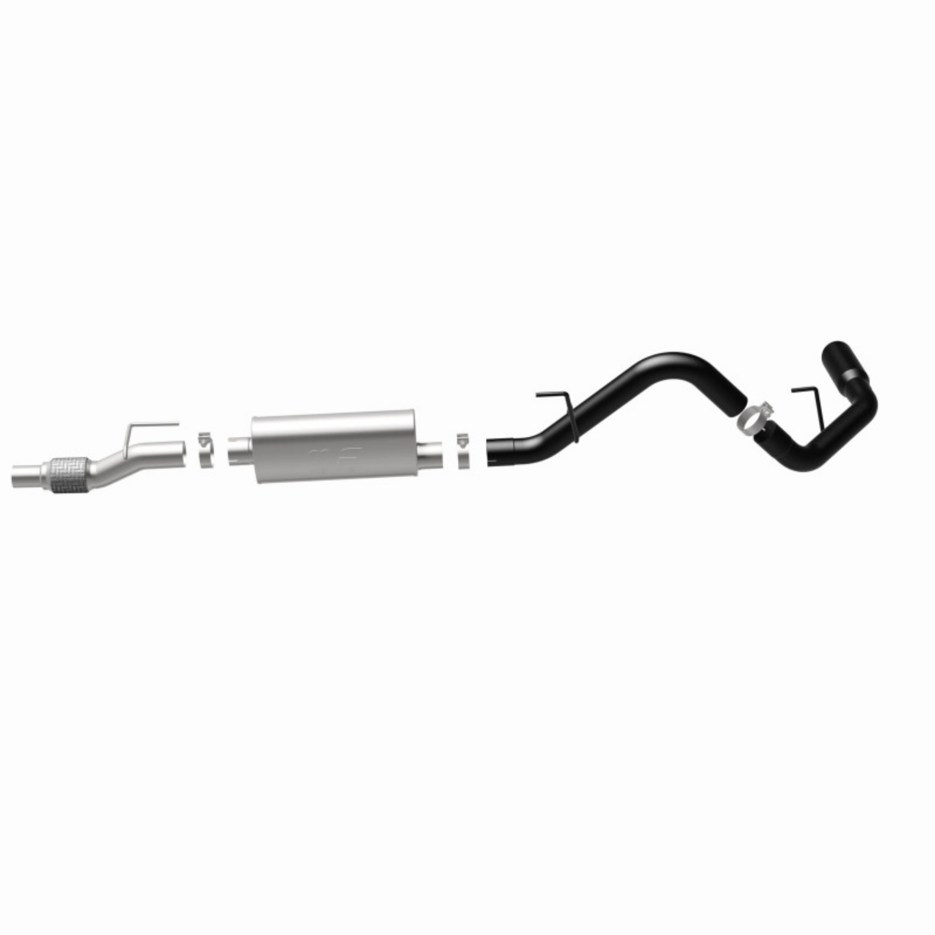 Picture of MagnaFlow SYS Cat-Back 11-14 Ford F-150 3-5L V6 EcoBoost 3in Black Single Side Exit Rear 3 Tip