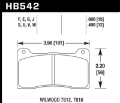 Picture of Hawk Wilwood 15mm DTC-30 Race Brake Pads