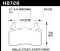 Picture of Hawk 2014 Chevrolet Corvette DTC-70 Front Brake Pads