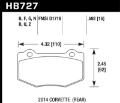 Picture of Hawk 2014 Chevrolet Corvette DTC-70 Rear Brake Pads