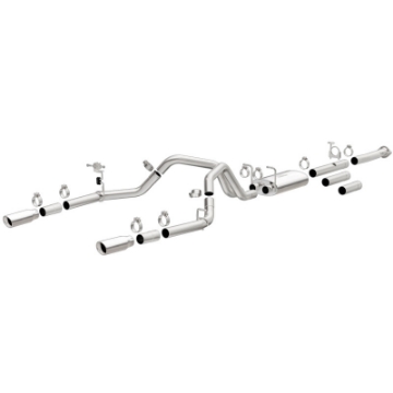 Picture of MagnaFlow Stainless Cat-Back Exhaust 2015 Chevy Silverado 2500HD 6-0L Dual Split Rear Exit 4in