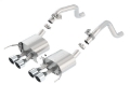 Picture of Borla 2014 Chevy Corvette C7 w- AFM w-o NPP S Type Rear Section Exhaust Quad Rd RL IC Tips