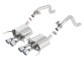 Picture of Borla 14-15 Chevy Corvette C7 w- AFM w-o NPP S Type Rear Section Exhaust Quad Rd RL Tips