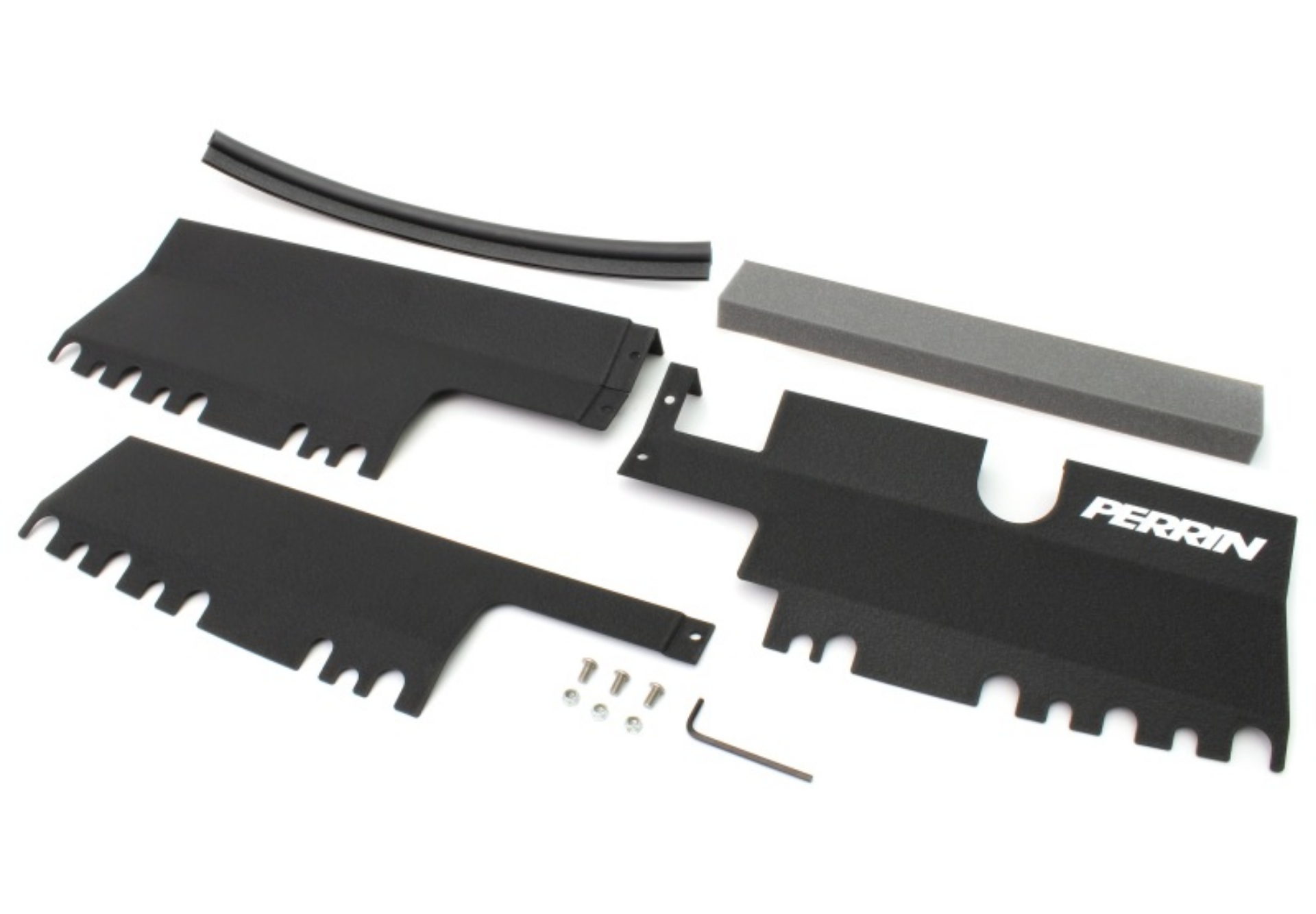 Picture of PERRIN 15-21 Subaru WRX-STI Radiator Shroud With-Without OEM Intake Scoop - Black