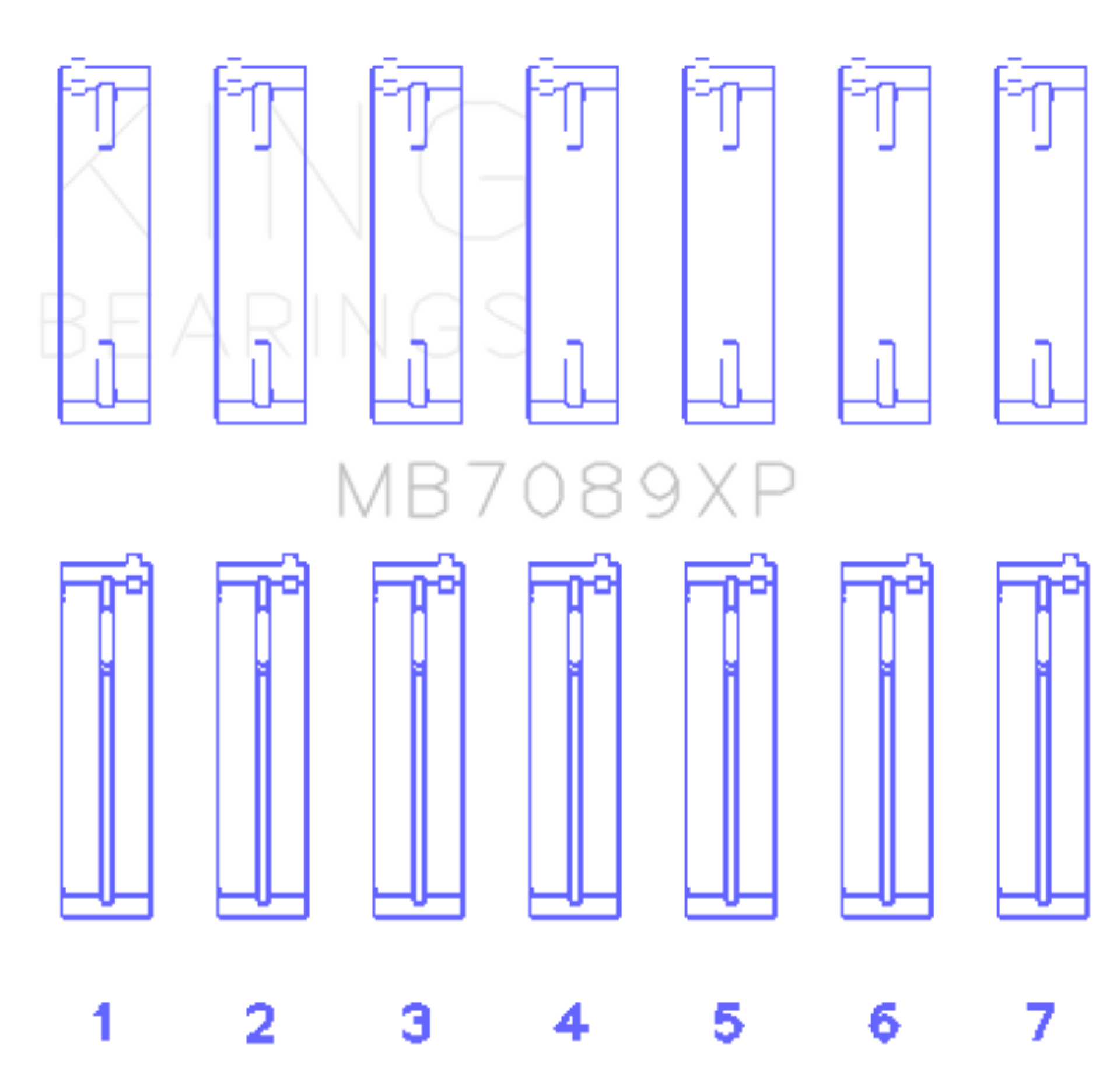 Picture of King Engine Bearings Volkswagen VR6 2-8L Performance Main Bearing Set - Size STD
