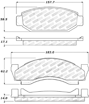 Picture of StopTech Performance 72-74 Ford Gran Torino - Ranchero - Thunderbird Front Brake Pads