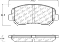 Picture of StopTech Performance Front Brake Pads 13-14 Dodge Dart-Jeep Cherokee