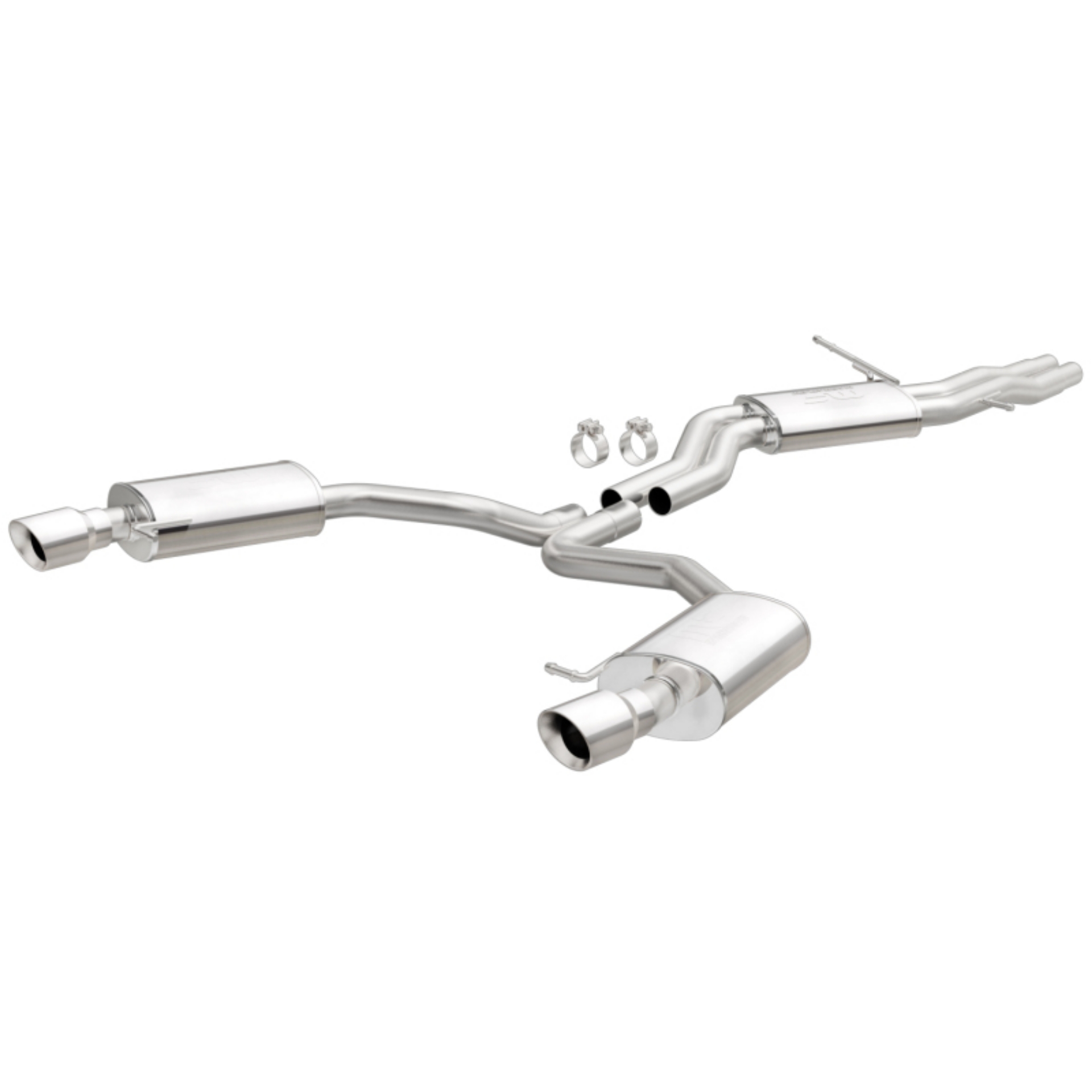 Picture of MagnaFlow Sys C-B 12-15 Audi A6 - A7 3-0L V6 SS 2-5in Dual Split Rear Ext 4in Tips